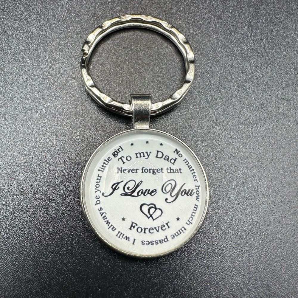 Fathers Keychain Keyring DAD I Love You